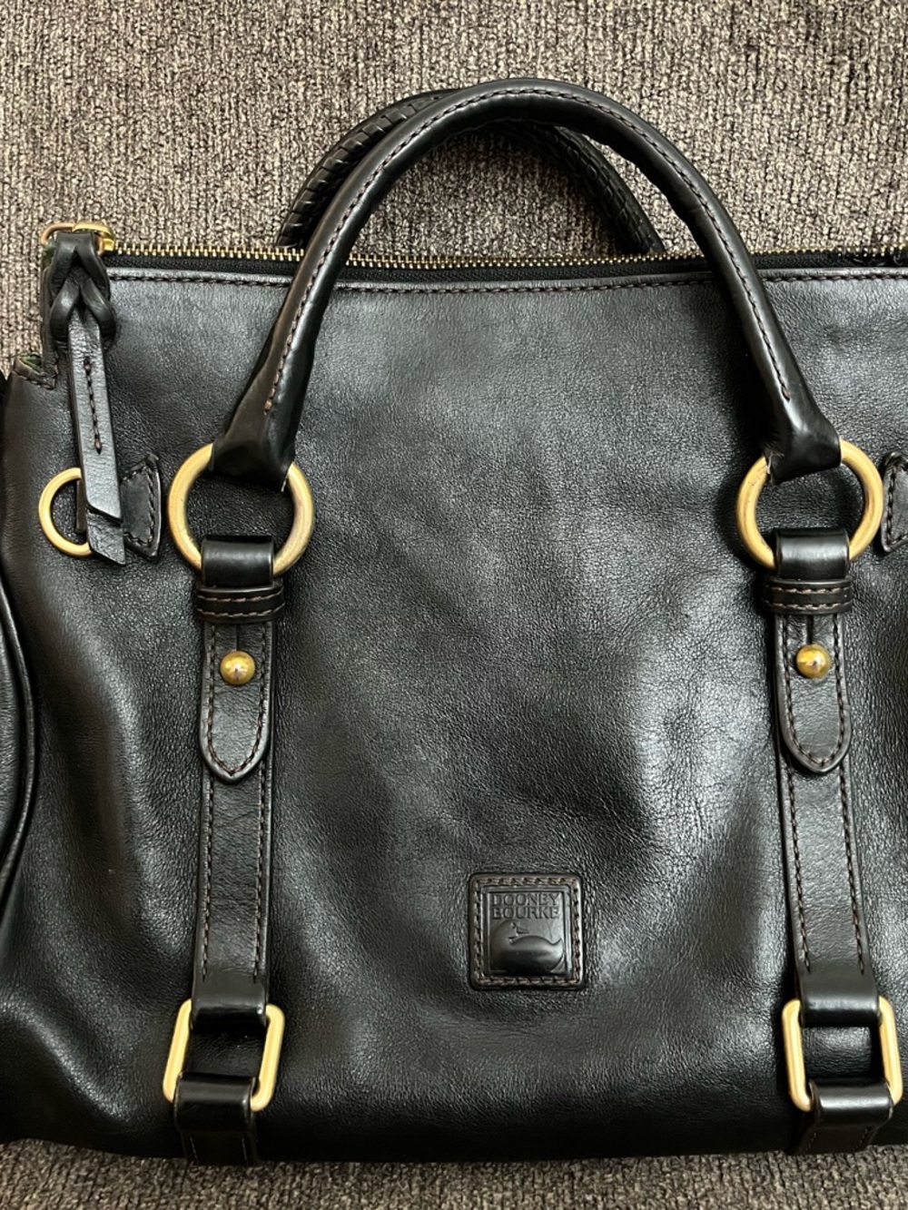 SOLD Dooney & Bourke Florentine Satchel Regular in Black